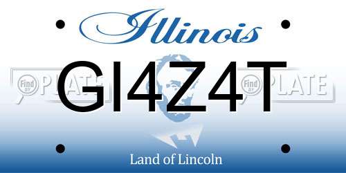 GI4Z4T Illinois License Plate