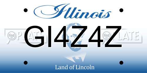 GI4Z4Z Illinois License Plate