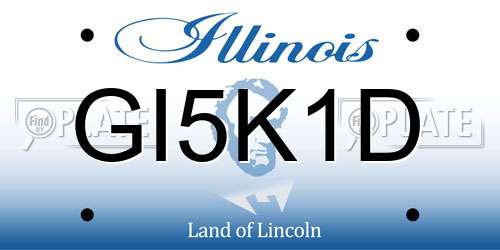 GI5K1D Illinois License Plate