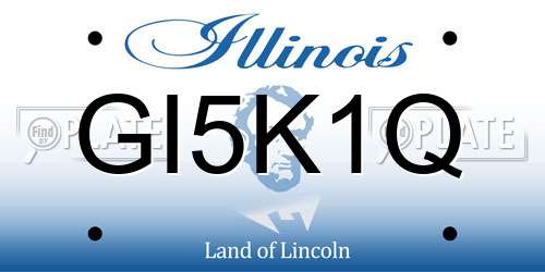 GI5K1Q Illinois License Plate