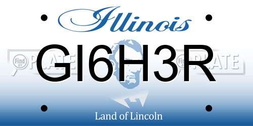 GI6H3R Illinois License Plate