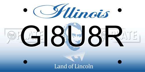 GI8U8R Illinois License Plate