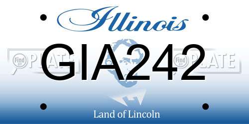 GIA242 Illinois License Plate