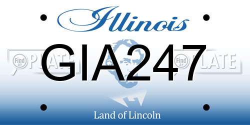 GIA247 Illinois License Plate