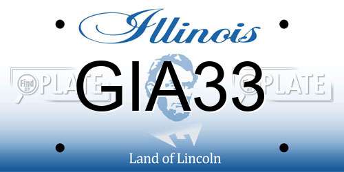 GIA33 Illinois License Plate