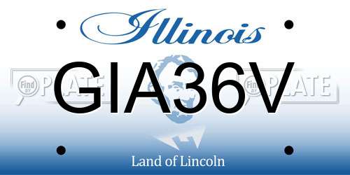 GIA36V Illinois License Plate