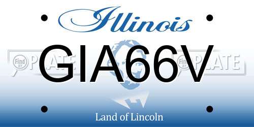GIA66V Illinois License Plate