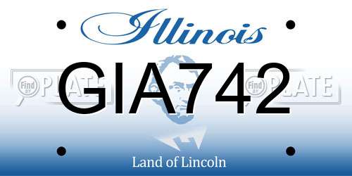 GIA742 Illinois License Plate