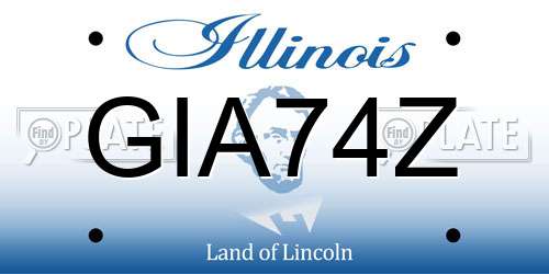 GIA74Z Illinois License Plate