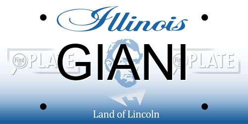 GIANI Illinois License Plate