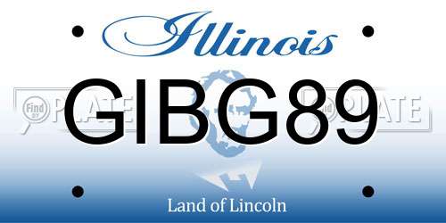 GIBG89 Illinois License Plate