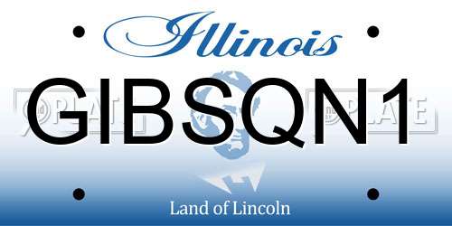GIBSQN1 Illinois License Plate