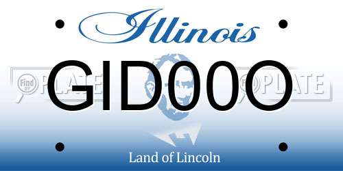 GID00O Illinois License Plate