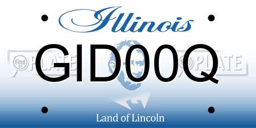 GID00Q Illinois License Plate
