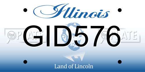 GID576 Illinois License Plate