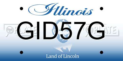 GID57G Illinois License Plate