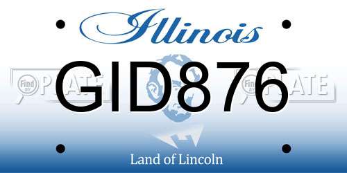 GID876 Illinois License Plate