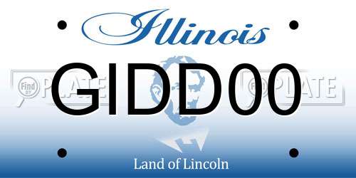 GIDD00 Illinois License Plate