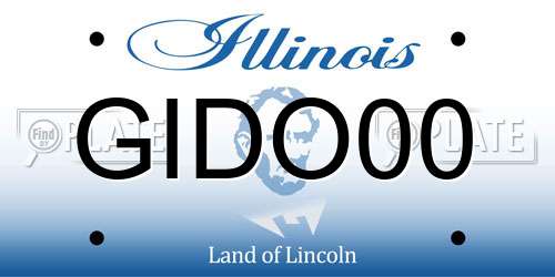 GIDO00 Illinois License Plate