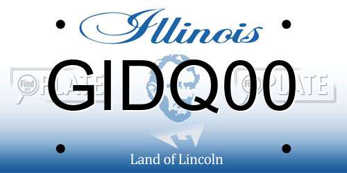 GIDQ00 Illinois License Plate