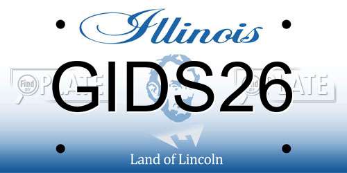 GIDS26 Illinois License Plate