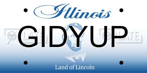 GIDYUP Illinois License Plate