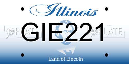 GIE221 Illinois License Plate