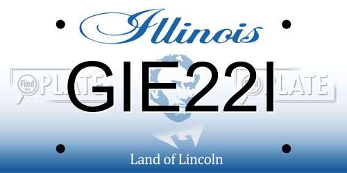GIE22I Illinois License Plate