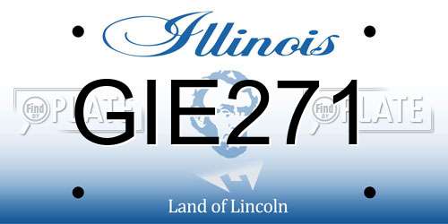 GIE271 Illinois License Plate