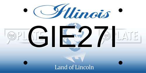 GIE27I Illinois License Plate