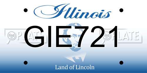 GIE721 Illinois License Plate
