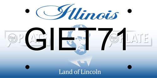 GIET71 Illinois License Plate
