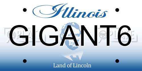 GIGANT6 Illinois License Plate