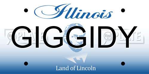 GIGGIDY Illinois License Plate