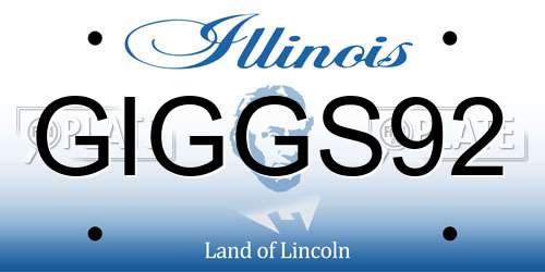 GIGGS92 Illinois License Plate