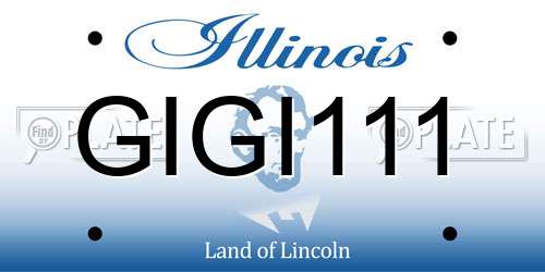 GIGI111 Illinois License Plate