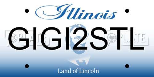 GIGI2STL Illinois License Plate