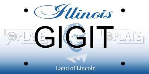 GIGIT Illinois License Plate