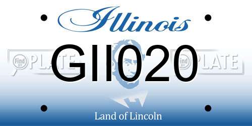 GII020 Illinois License Plate