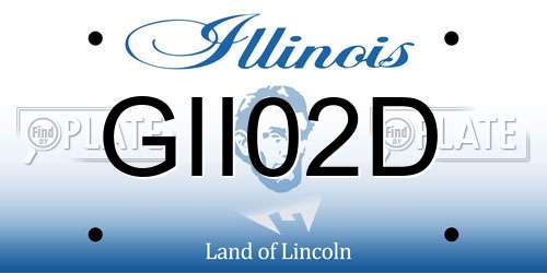 GII02D Illinois License Plate