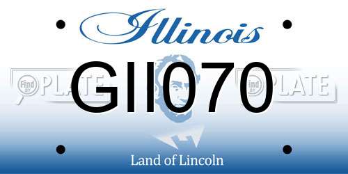 GII070 Illinois License Plate