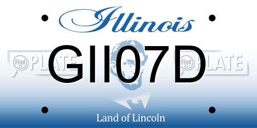 GII07D Illinois License Plate