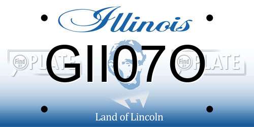 GII07O Illinois License Plate