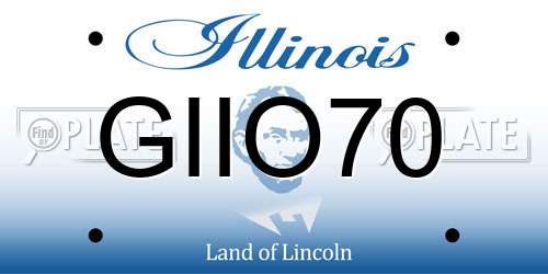 GIIO70 Illinois License Plate
