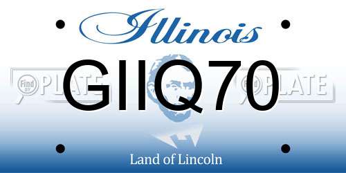 GIIQ70 Illinois License Plate