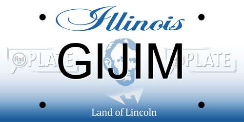 GIJIM Illinois License Plate