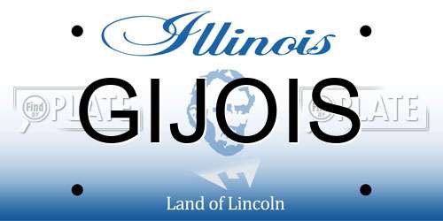 GIJOIS Illinois License Plate