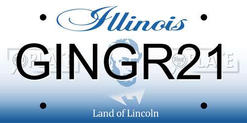 GINGR21 Illinois License Plate