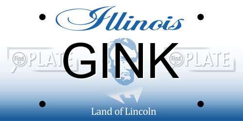 GINK Illinois License Plate