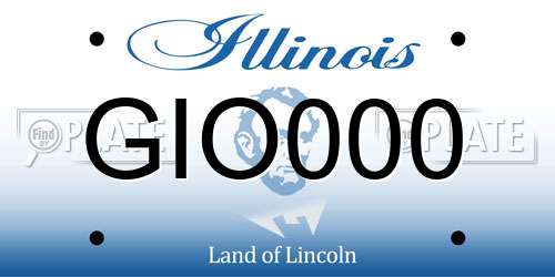 GIO000 Illinois License Plate